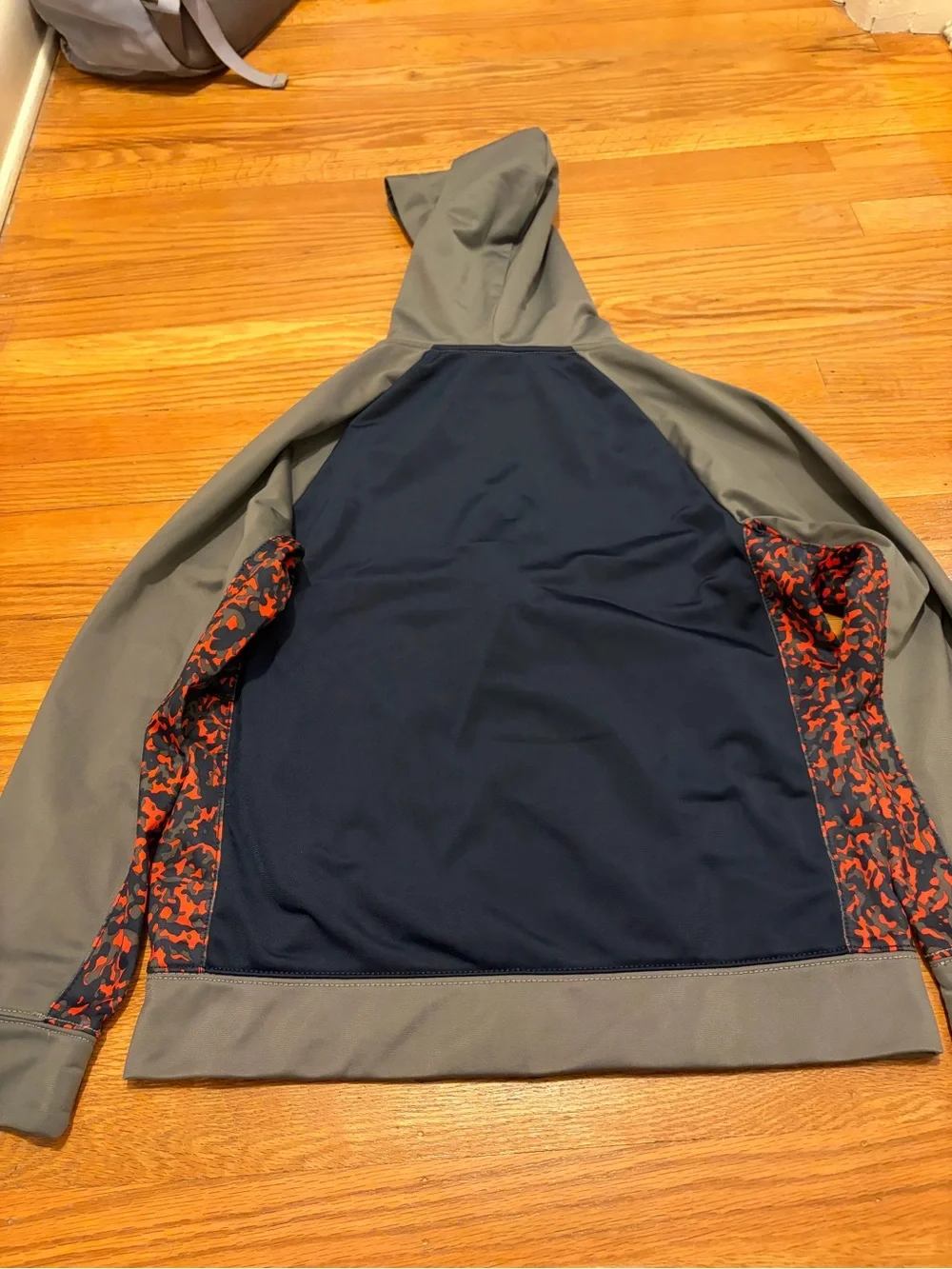 Gymboree Navy, Gray & Orange Hooded Zip Performance Jacket